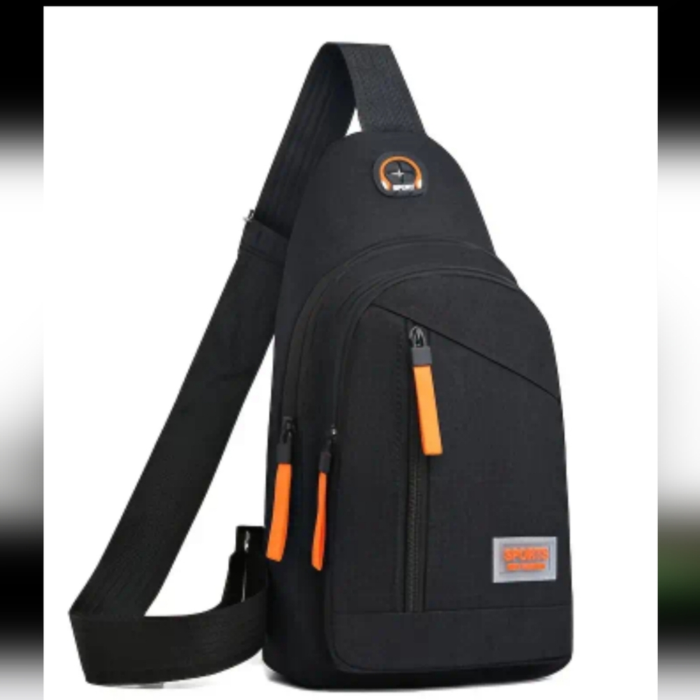 Nylon Lightweight Bag, Ear Buds Holder, Crossbody Adjustable Strap